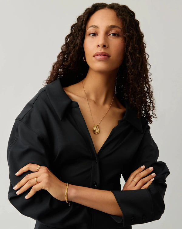 Missoma Spiral Large Pendant Necklace | 18ct Gold Plated