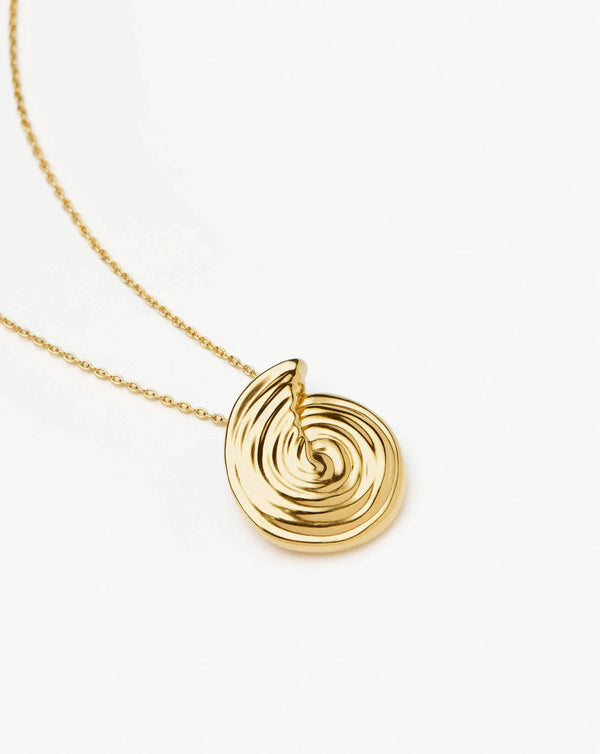 Missoma Spiral Large Pendant Necklace | 18ct Gold Plated
