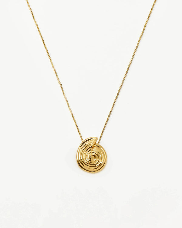 missoma Spiral Large Pendant Necklace | 18ct Gold Plated