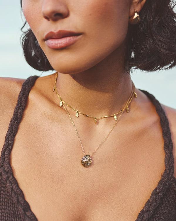 Missoma Spiral Mini Pendant Necklace | 18ct Gold Plated