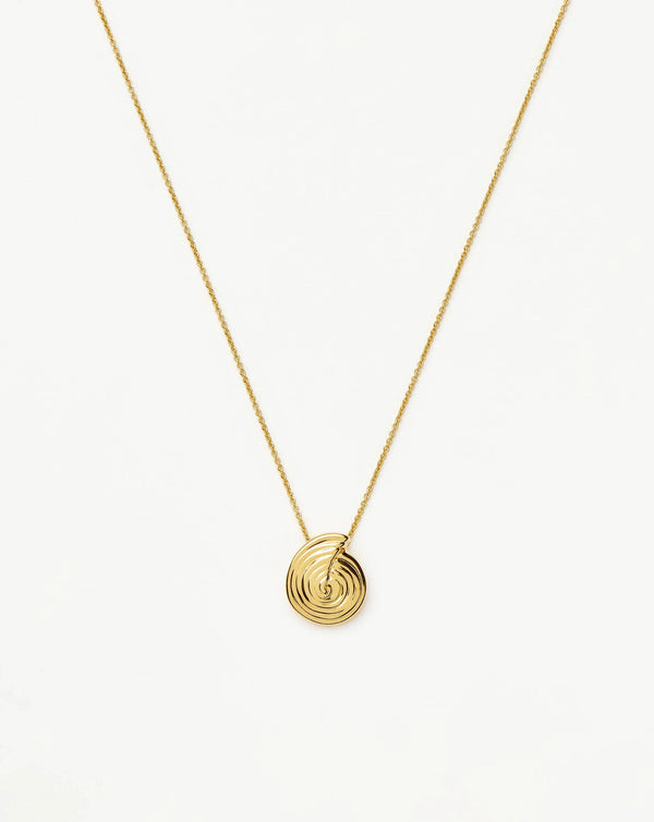 missoma Spiral Mini Pendant Necklace | 18ct Gold Plated