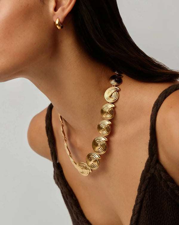 Missoma Spiral Statement Chain Necklace | 18ct Gold Plated