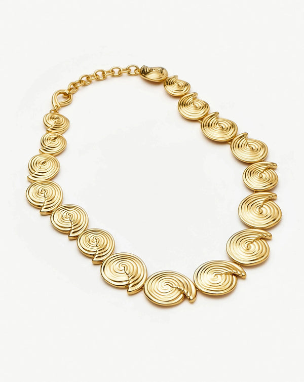 Missoma Spiral Statement Chain Necklace | 18ct Gold Plated