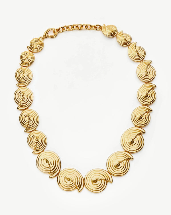 missoma Spiral Statement Chain Necklace | 18ct Gold Plated