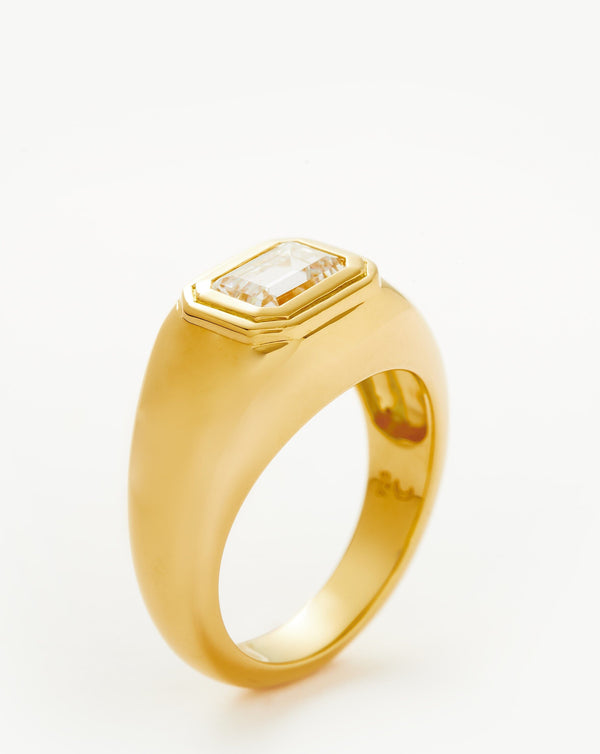 Missoma Stone Dome Statement Ring | 18ct Gold Vermeil/Cubic Zirconia