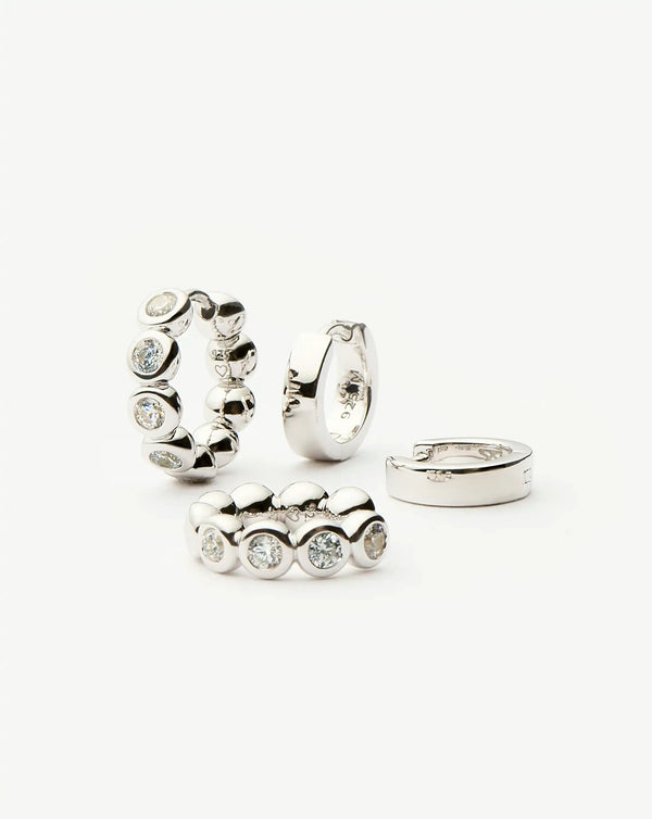 missoma Tennis & Chubby Hoop Earring Set | Sterling Silver
