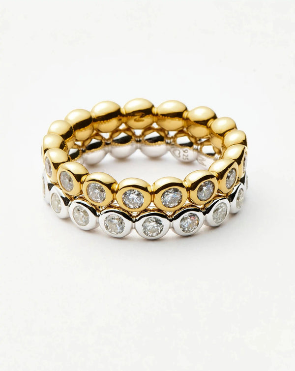 Missoma Tennis Eternity Stacking Ring Set | Gold/Silver/Cubic Zirconia