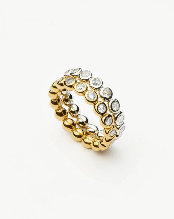 missoma Tennis Eternity Stacking Ring Set | Gold/Silver/Cubic Zirconia