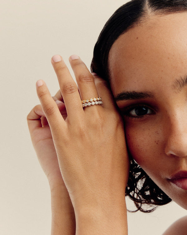 Missoma Tennis Eternity Stacking Ring | Sterling Silver/Cubic Zirconia