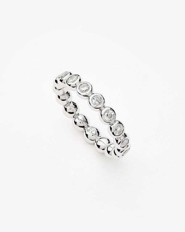 missoma Tennis Eternity Stacking Ring | Sterling Silver/Cubic Zirconia