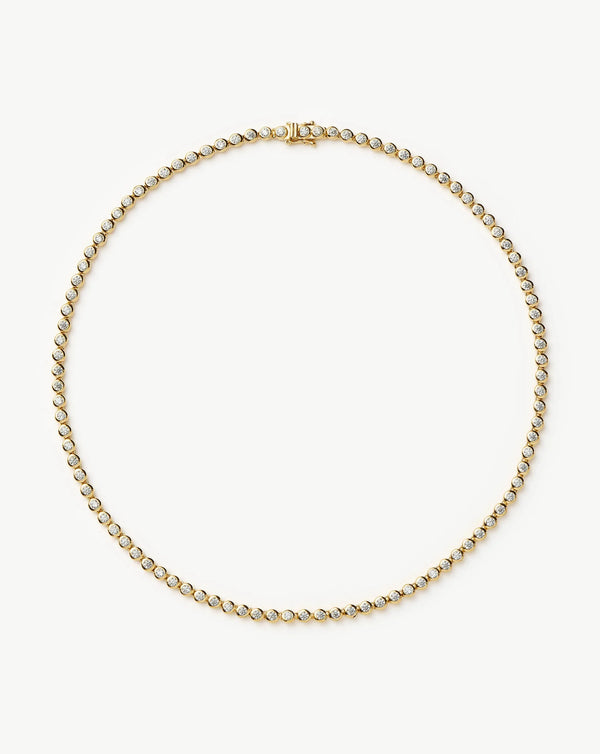 Missoma Tennis Round Necklace | 18ct Gold Plated/Cubic Zirconia