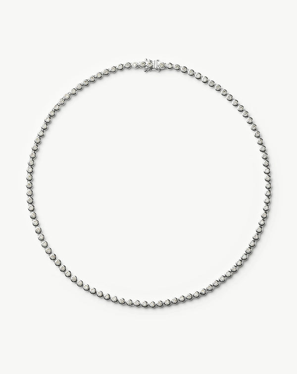 Missoma Tennis Round Necklace | Silver Plated/Cubic Zirconia