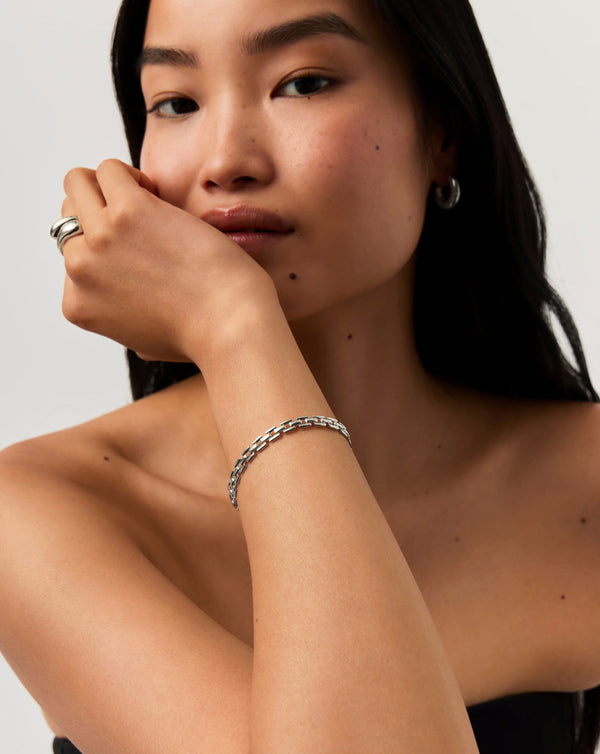 Missoma Timepiece Link Chain Bracelet | Silver Plated