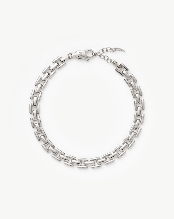 missoma Timepiece Link Chain Bracelet | Silver Plated