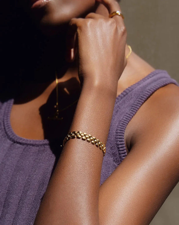 Missoma Timepiece Wide Chain Bracelet | 18ct Gold Plated