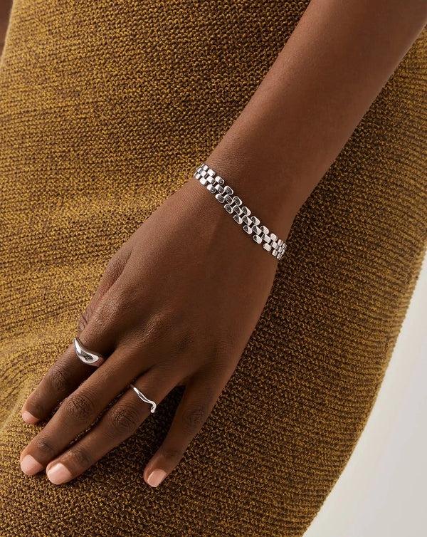Missoma Timepiece Wide Chain Bracelet | Silver Plated
