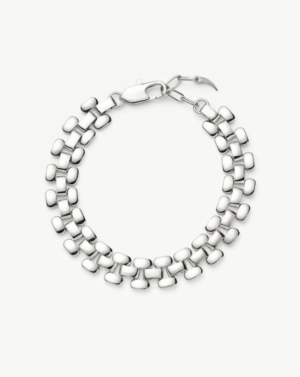 Missoma Timepiece Wide Chain Bracelet | Silver Plated