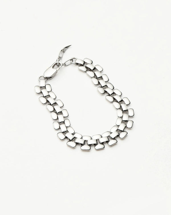 missoma Timepiece Wide Chain Bracelet | Silver Plated