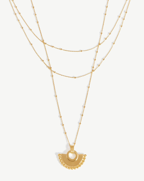 missoma Zenyu Fan Chain Necklace Set | 18ct Gold Vermeil