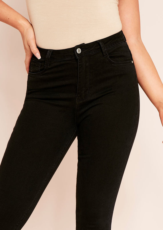 Missyempire Arna Denim 5 Pocket Black Wash Skinny Jeans