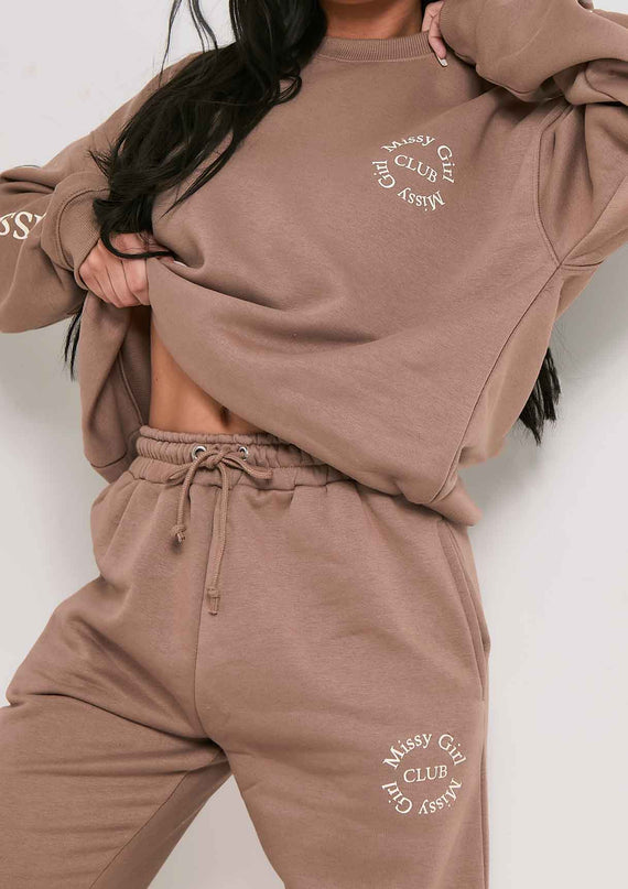 Missyempire Daisy Mocha Missy Empire Club Sweatshirt