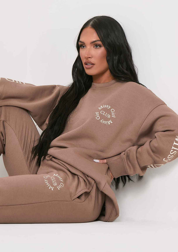 Missyempire Daisy Mocha Missy Empire Club Sweatshirt