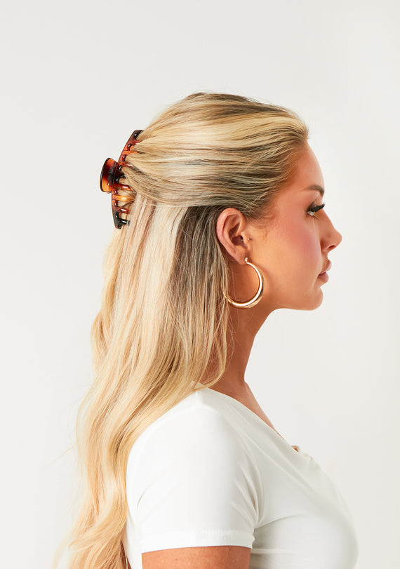 missyempire Daphne Brown Tortoise Shell Large Claw Clip