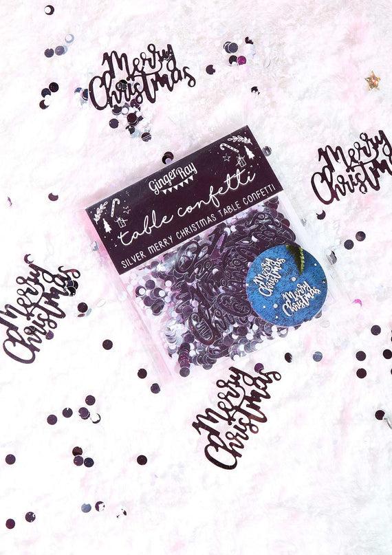 missyempire Ginger Ray Silver Christmas Table Confetti