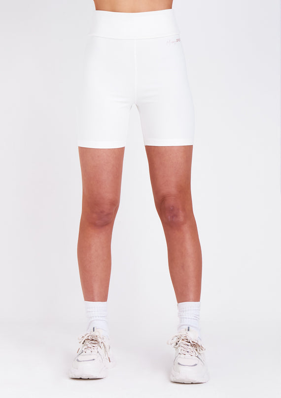 missyempire Kacey Cream Missy Sport Ruched Bum Gym Shorts