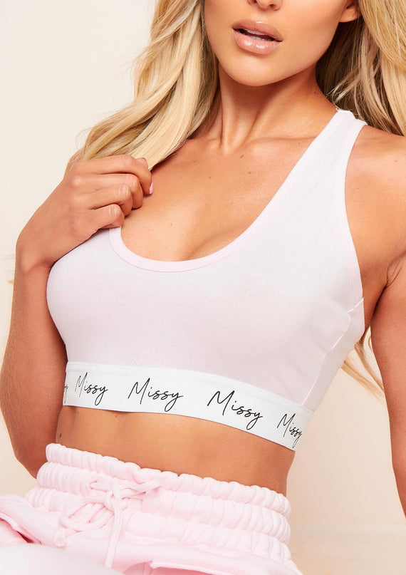 Missyempire Kimberly Pink Missy Empire Racer Back Crop Top