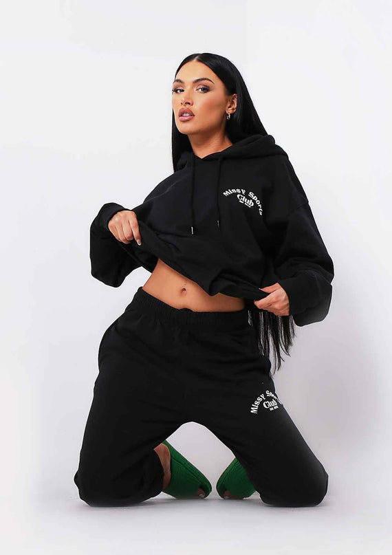 Missyempire Misha Black Missy Sports Club Oversized Hoodie