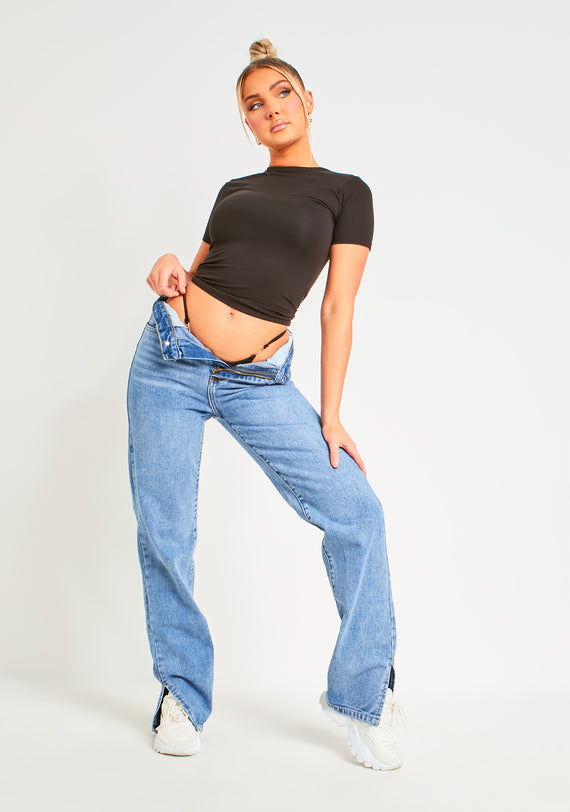 missyempire Amira Black Premium Sculpt Tee