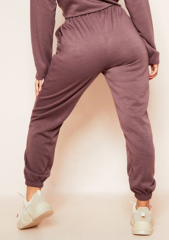 Missyempire Anna Mocha Seam Detail Joggers