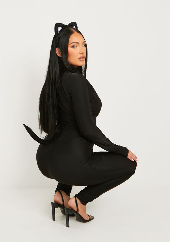 missyempire Cleo Black 3PC Cat Costume Set
