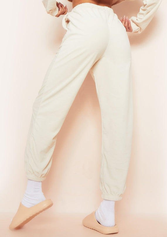 Missyempire Elma Cream Velour Joggers