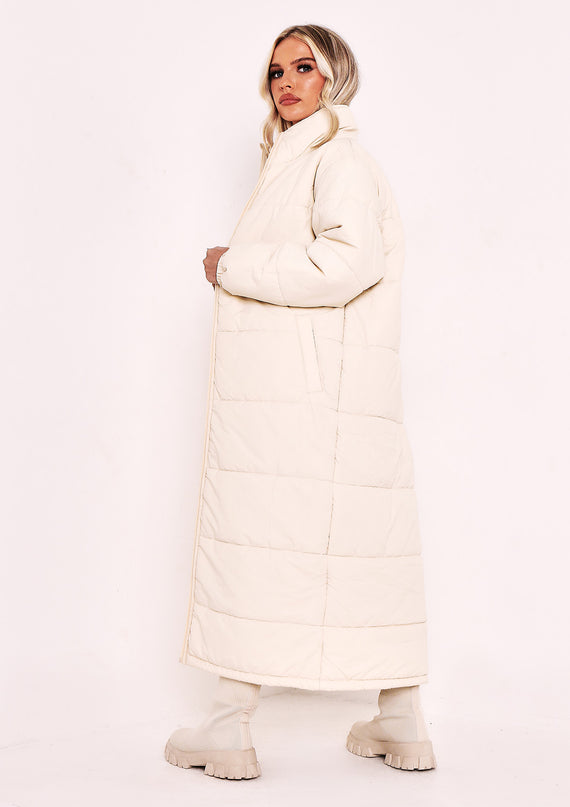 Missyempire Erin Stone Longline Puffer Coat