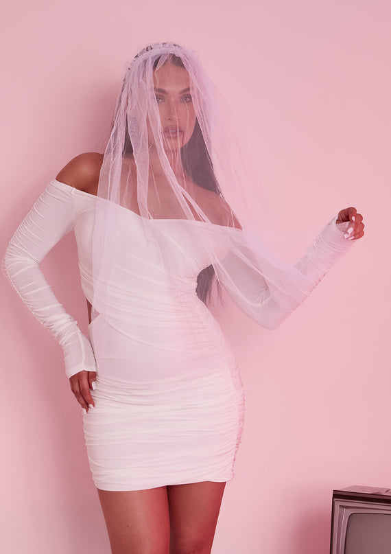 missyempire Halloween White Fancy Dress Veil