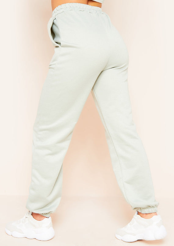 Missyempire Hilma Olive Casual Loopback Joggers