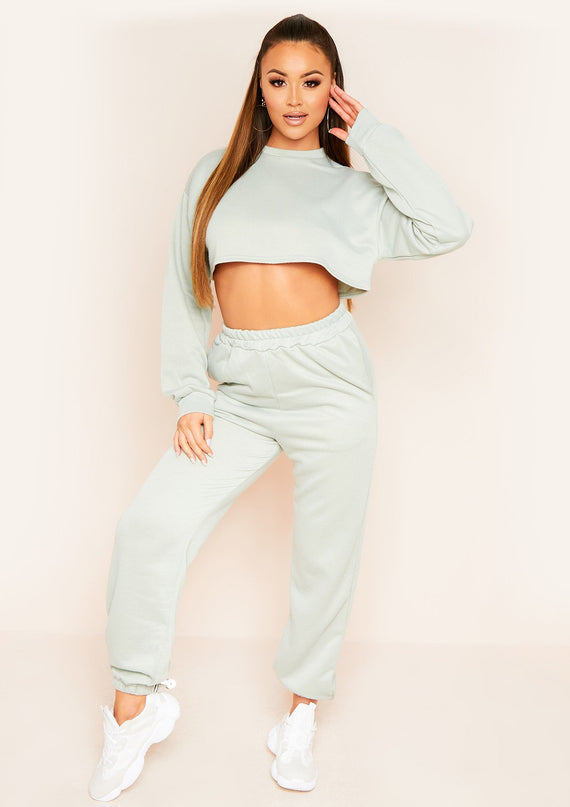 Missyempire Hilma Olive Casual Loopback Joggers