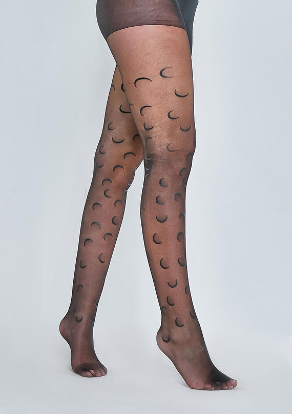 missyempire Isobelle Moon Print Patterned Tights