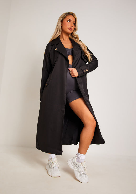 missyempire Larsa Black Trench Coat