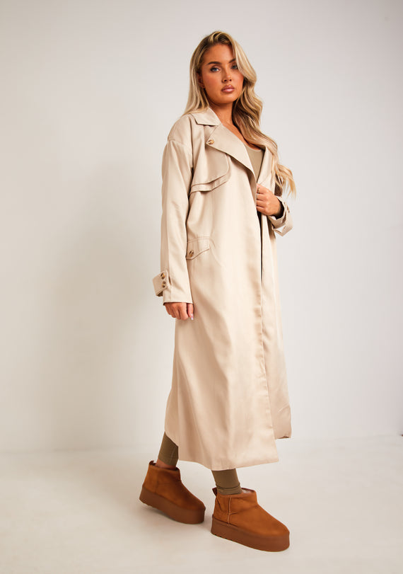 Missyempire Larsa Stone Trench Coat