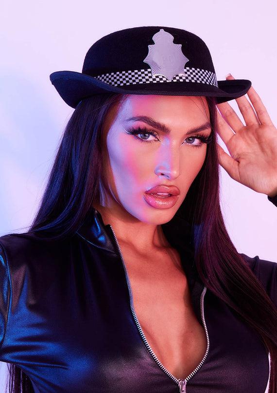 missyempire Laura Black Halloween Police Hat