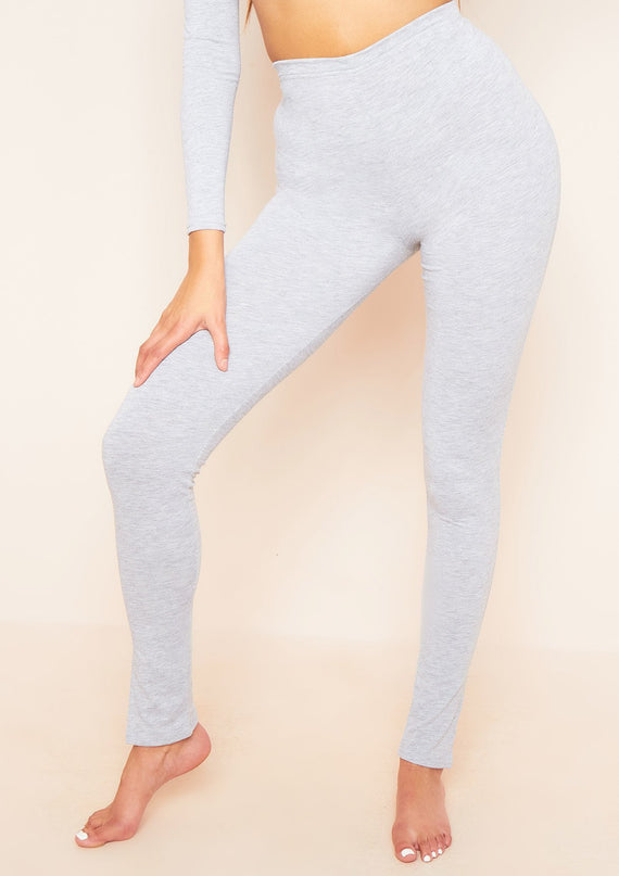 Missyempire Lola Grey Split Hem Leggings