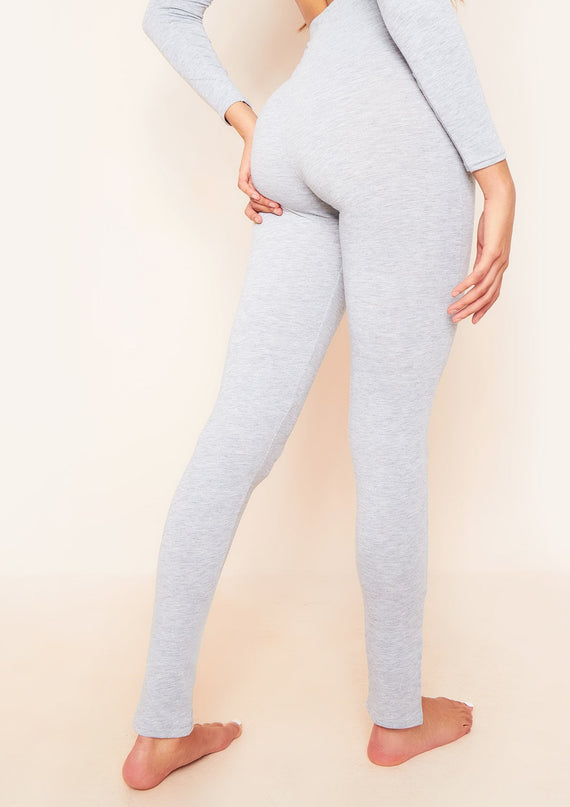 Missyempire Lola Grey Split Hem Leggings