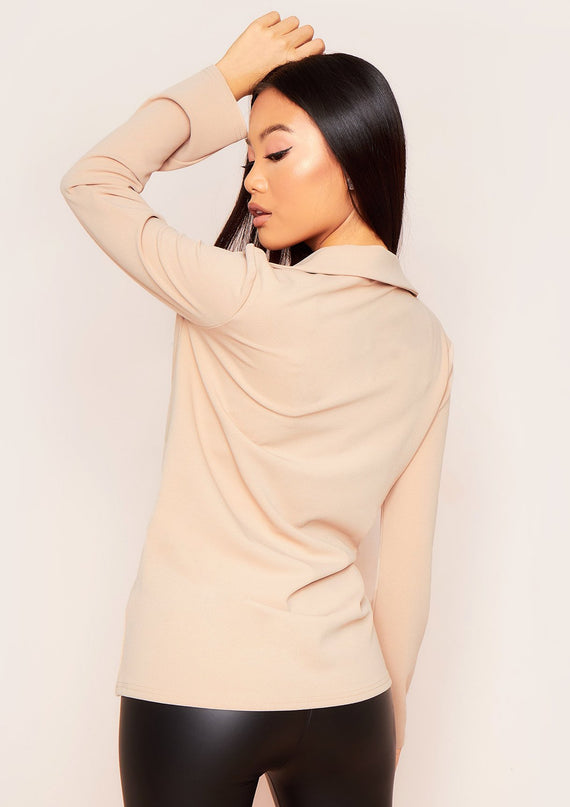 Missyempire Lucy Beige Casual Slim Fit Blazer