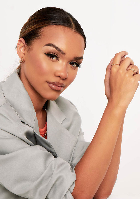 missyempire Mara Gold Cut Out Ring Set