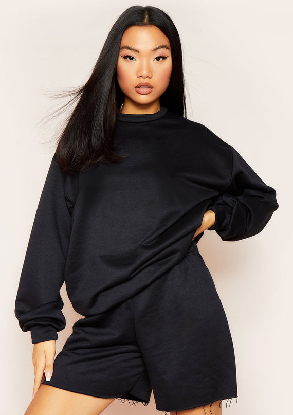 missyempire Penny Black Oversized Sweatshirt