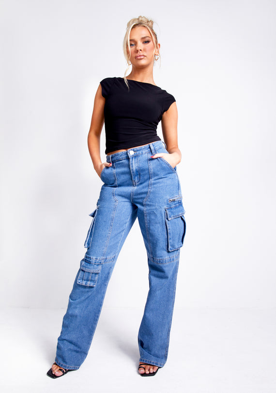 Missyempire Shae Black Cap Sleeve Top