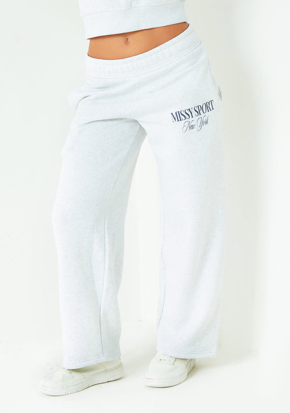 Missyempire Sienna Grey Missy Sport Slogan Joggers